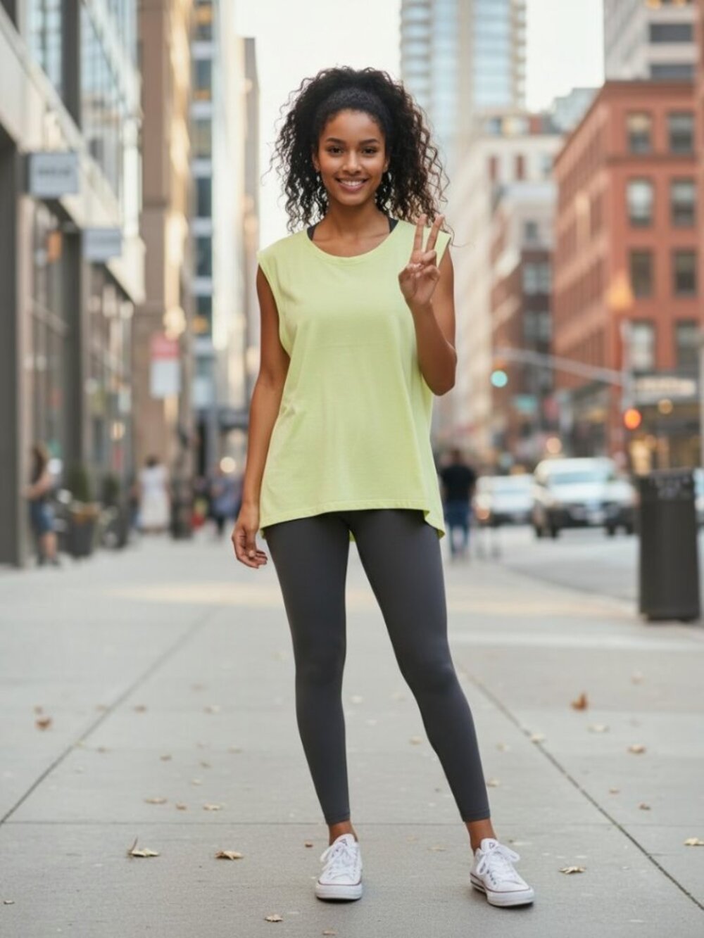 We The Free Light Lime Green Sleeveless Tank Top Size M